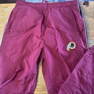 Washington Redskins Track Pants Vintage Rare NFL Size Large Lined Nylon